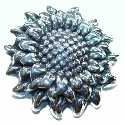 Sterling Sunflower .925 Silver Bali handmade Pendant