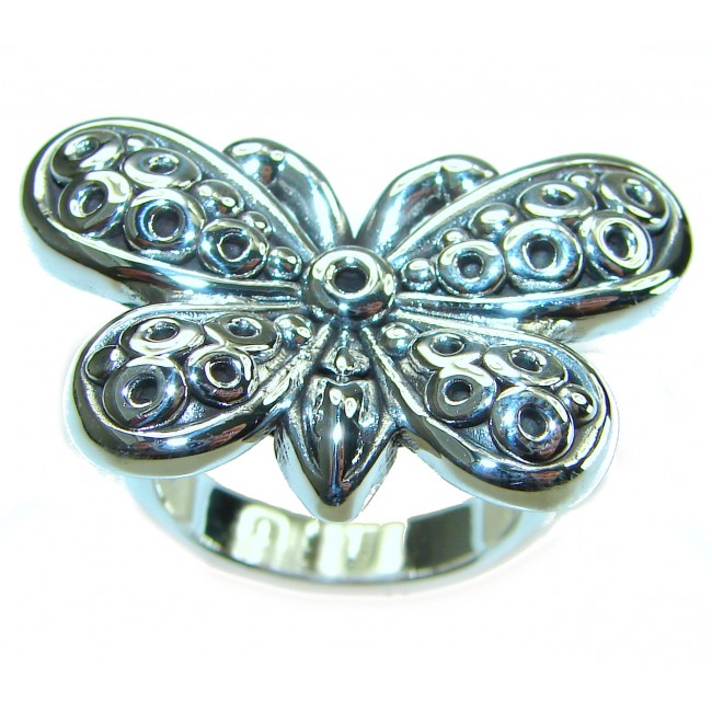 Silver Butterfly Italy Made Silver Sterling Silver ring s. 8 1/4